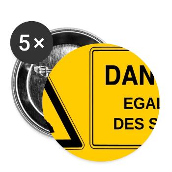 Geschlechtergleichheit - Buttons groß 56 mm (5er Pack) - Weiß - Vorne