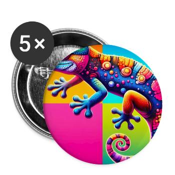 Gecko - Buttons large 2.2''/56 mm (5-pack) - white - Front