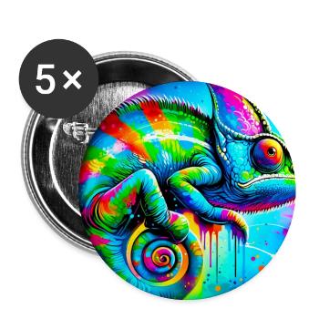 chameleon - Buttons large 2.2''/56 mm (5-pack) - white - Front