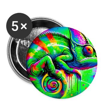 chameleon - Buttons large 2.2''/56 mm (5-pack) - white - Front
