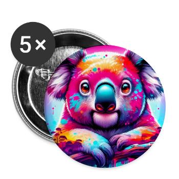 Koala - Buttons large 2.2''/56 mm (5-pack) - white - Front