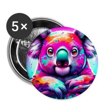 Koala - Buttons large 2.2''/56 mm (5-pack) - white - Front