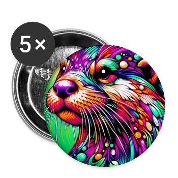 otter - Buttons large 2.2''/56 mm (5-pack) - white - Front