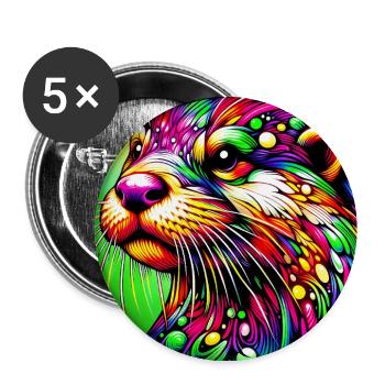otter - Buttons large 2.2''/56 mm (5-pack) - white - Front