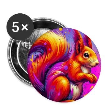 squirrel - Buttons large 2.2''/56 mm (5-pack) - white - Front