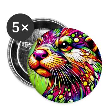 otter - Buttons large 2.2''/56 mm (5-pack) - white - Front
