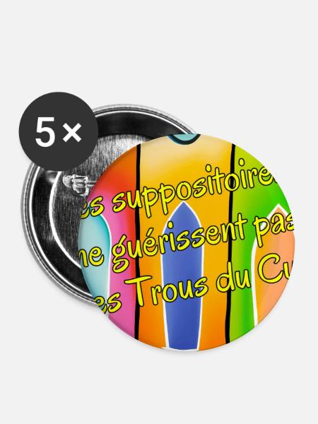 Suppo.FR - Buttons groß 56 mm (5er Pack) - Weiß