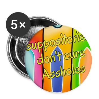 Suppo.EN - Buttons large 2.2''/56 mm (5-pack) - white - Front