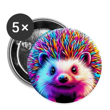 hedgehog - Buttons large 2.2''/56 mm (5-pack) - white - Front