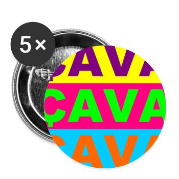 Cava Pop Triptych - Buttons large 2.2''/56 mm (5-pack) - white - Front