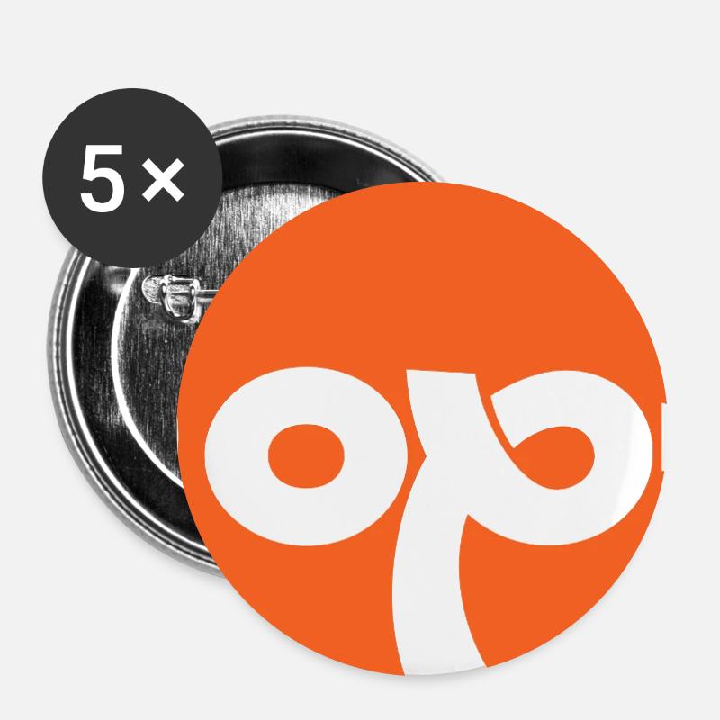 Nope Wreath Merry Logo - Buttons large 2.2''/56 mm (5-pack) - white