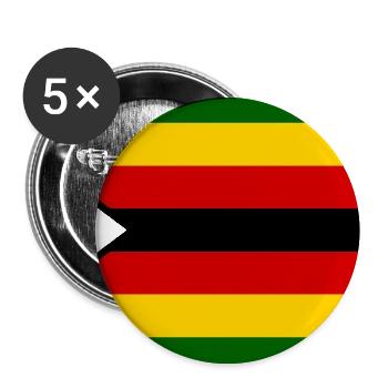 Zimbabwe - Buttons large 2.2''/56 mm (5-pack) - white - Front