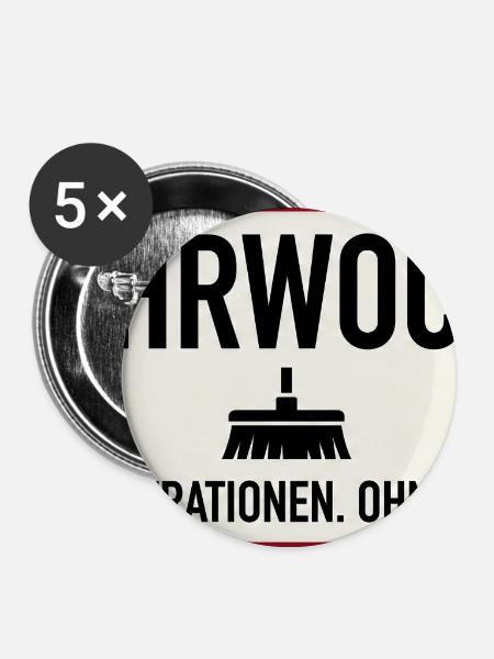 3 - Buttons groß 56 mm (5er Pack) - Weiß