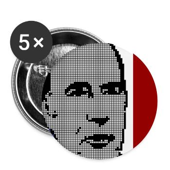 Mitterrand 1981 - Lot de 5 grands badges (56 mm) - blanc - Devant