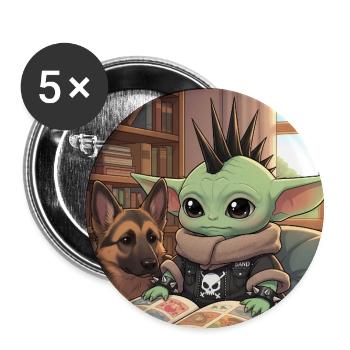 Imaginative Myth with Grimoire - Buttons large 2.2''/56 mm (5-pack) - white - Front