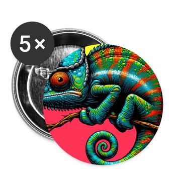 chameleon - Buttons large 2.2''/56 mm (5-pack) - white - Front