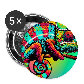 chameleon - Buttons large 2.2''/56 mm (5-pack) - white - Front