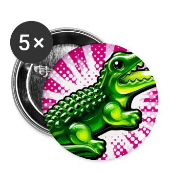 crocodile - Buttons large 2.2''/56 mm (5-pack) - white - Front