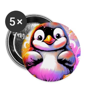penguin - Buttons large 2.2''/56 mm (5-pack) - white - Front