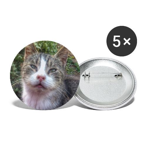 Katze Max - Buttons groß 56 mm (5er Pack)
