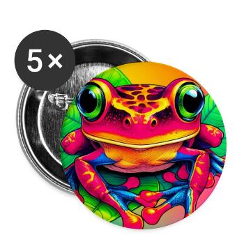 frog - Buttons large 2.2''/56 mm (5-pack) - white - Front