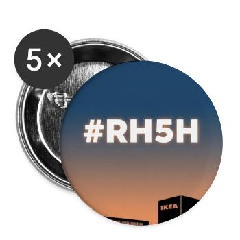 RH5H - Rudolfsheim-Fünfhaus - Buttons groß 56 mm (5er Pack) - Weiß - Vorne