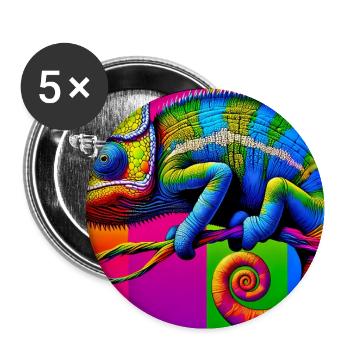 chameleon - Buttons large 2.2''/56 mm (5-pack) - white - Front