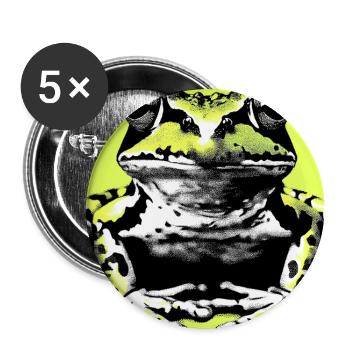 Frosch - Buttons groß 56 mm (5er Pack) - Weiß - Vorne