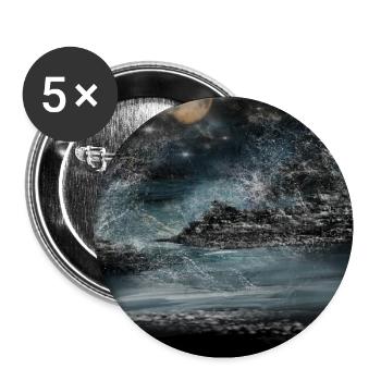 Nachtküste im kosmischen Licht - Buttons groß 56 mm (5er Pack) - Weiß - Vorne