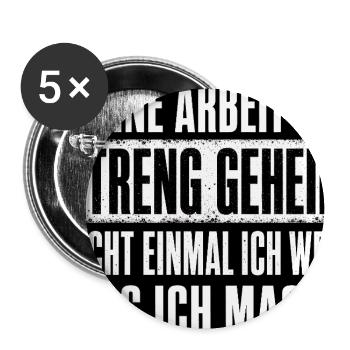 Meine Arbeit ist geheim nicht mal ich weiss was  - Buttons groß 56 mm (5er Pack) - Weiß - Vorne