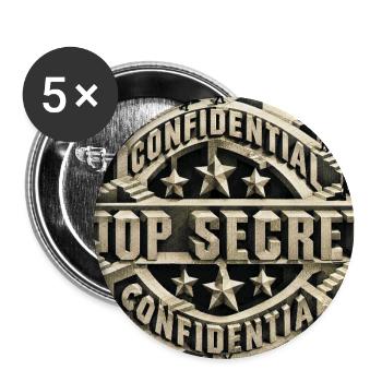 Streng geheime geometrische Schatzkammern - Buttons groß 56 mm (5er Pack) - Weiß - Vorne