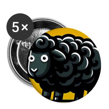 Black Sheep - Buttons large 2.2''/56 mm (5-pack) - white - Front