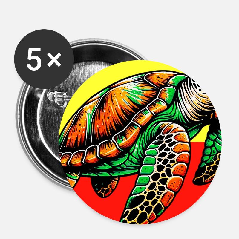 turtle - Buttons large 2.2''/56 mm (5-pack) - white