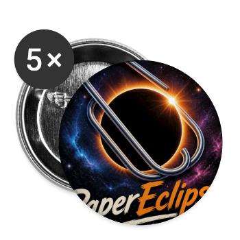 Paper Eclipse Blackout 2026 - Buttons large 2.2''/56 mm (5-pack) - white - Front