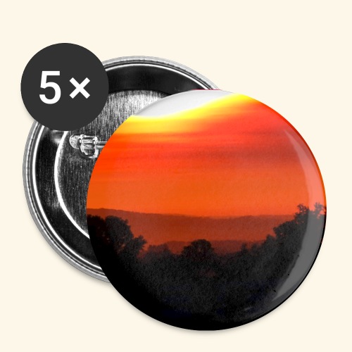 Sonnenaufgang - Buttons groß 56 mm (5er Pack)