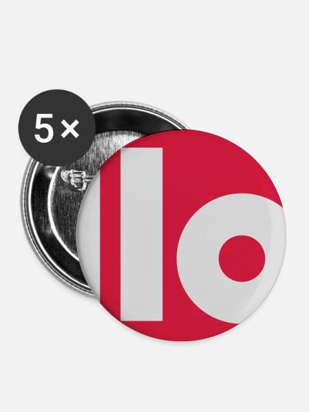 follow - Buttons groß 56 mm (5er Pack) - Weiß