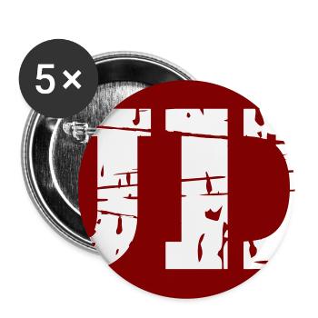 Judo - Lot de 5 grands badges (56 mm) - blanc - Devant