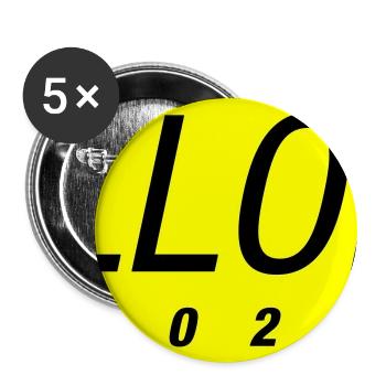 Mallorca 2026 Malle Urlaub - Buttons groß 56 mm (5er Pack) - Weiß - Vorne