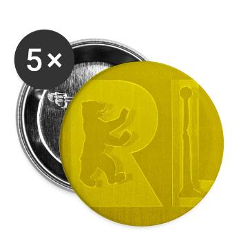 Berlin Brandenburger Tor Fernsehturm Nofretete - Buttons groß 56 mm (5er Pack) - Weiß - Vorne