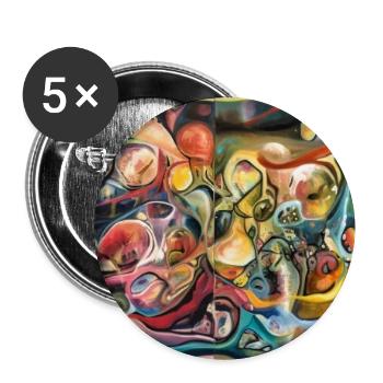 Kosmischer Wirbel Abstrakter Nebel - Buttons groß 56 mm (5er Pack) - Weiß - Vorne