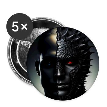 Twins Darkness to - Buttons large 2.2''/56 mm (5-pack) - white - Front