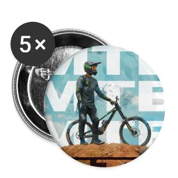 MTB - Buttons groß 56 mm (5er Pack) - Weiß - Vorne