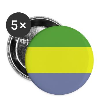 Gabon flag - Buttons large 2.2''/56 mm (5-pack) - white - Front