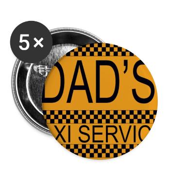 Dad's taxi service - Buttons large 2.2''/56 mm (5-pack) - white - Front