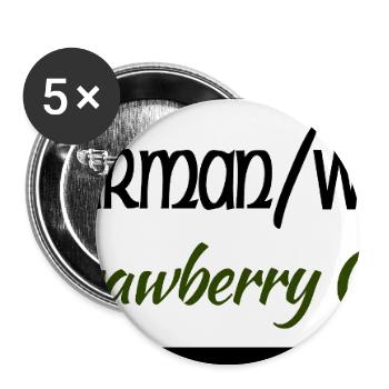 Wexford Strawberry County Heritage Banner - Buttons groß 56 mm (5er Pack) - Weiß - Vorne