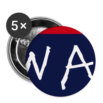 polizei KIWARA lustig logo pozilei frozelei - Buttons groß 56 mm (5er Pack) - Weiß - Vorne