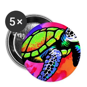 turtle - Buttons large 2.2''/56 mm (5-pack) - white - Front