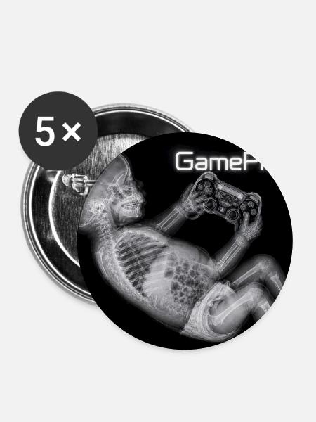 Röntgenbaby mit Spielcontroller - Buttons groß 56 mm (5er Pack) - Weiß
