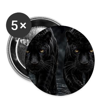 Twin Black Panthers - Buttons large 2.2''/56 mm (5-pack) - white - Front