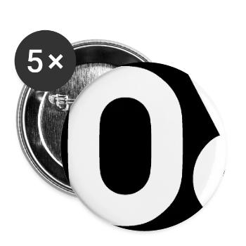 Wrong V2 Black and White by Falsches Design - Buttons groß 56 mm (5er Pack) - Weiß - Vorne